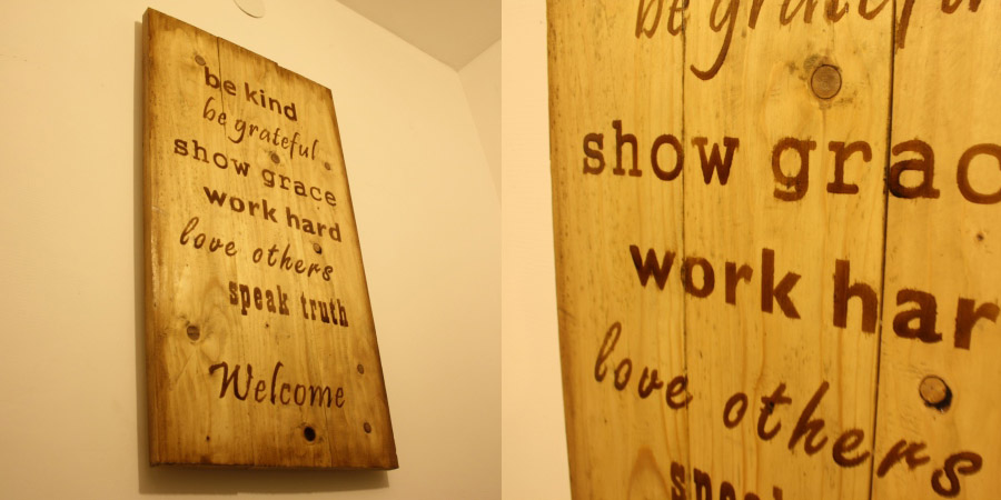 Wooden Welcome wall decor..