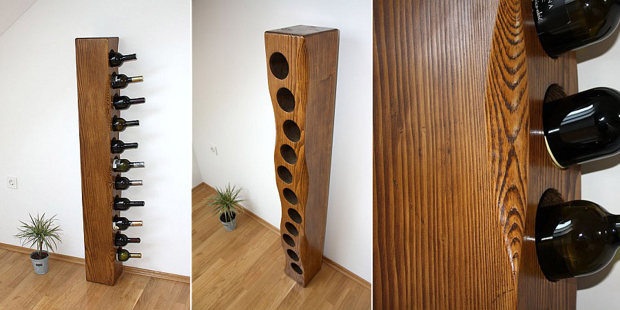 Solid wood wine rack for 11 bottles...SOLD